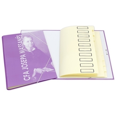 Carpeta de cartón reciclado personalizada
